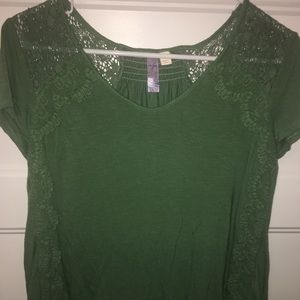 Green lace shirt